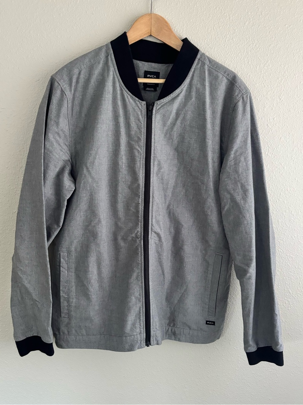 RVCA Men's Gray Bomber Jacket